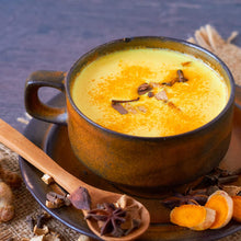 Load image into Gallery viewer, The Spice Lab "Golden Milk" Turmeric Tea Superfood Premium Powder "Tea" (4 oz) (Used to make Golden Milk or as a tasty Turmeric replacement) Sugar Free all Natural
