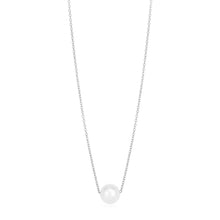 Load image into Gallery viewer, 14k White Gold Pearl Solitaire Necklace
