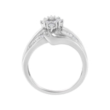 Load image into Gallery viewer, 10K White Gold 1/2 cttw Diamond Cluster Ring (H-I Clarity, I2-I3 Color) - Size 6
