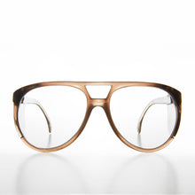 Load image into Gallery viewer, Brown Aviator Safety Glasses with Side Shields - Victor