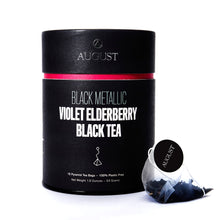 Load image into Gallery viewer, Black Metallic - Violet Elderberry Black Tea (15 Tea Bags)