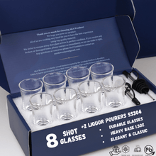 Load image into Gallery viewer, 1.5 Oz Shot Glasses Set Of 8 With Heavy Base Shot Glass Set - Clear