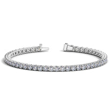 Load image into Gallery viewer, Lab Grown Round Diamond Tennis Bracelet in 14k White Gold (6 cctw F/G VS2/SI1)