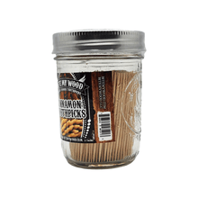 Load image into Gallery viewer, BiteMyWood 600 qty Flavored Birchwood Toothpicks in Decorative Glass Jars with Lid
