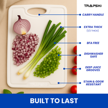 Load image into Gallery viewer, TRAPSKI Premium 1/2 Inch Thick HDPE Cutting Boards | Food-Grade Kitchen Prep Surface | Juice Grooves | Made in the USA