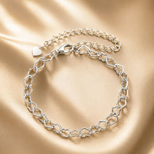 Load image into Gallery viewer, 925 Sterling Silver Plated White Gold Adjustable Bracelet for Women