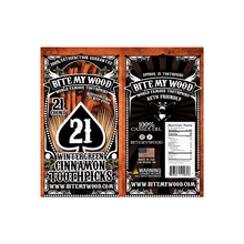 Load image into Gallery viewer, BiteMyWood Flavored Birchwood Toothpicks in Plastic Reusable Bag 21 qty 5 Flavors To Choose From