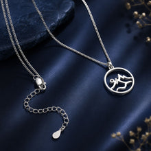 Load image into Gallery viewer, 925 Sterling Silver Necklace with Pavé Setting CZ 21*16mm Pendant