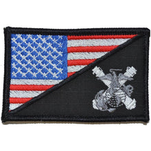 Load image into Gallery viewer, USMC Artillery USA Flag - 2.25x3.5 Patch