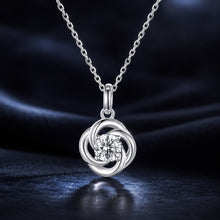 Load image into Gallery viewer, 925 Sterling Silver 0.5 Carat Moissanite Necklace with White Gold Plating for Women