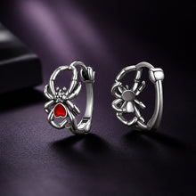 Load image into Gallery viewer, 925 Sterling Silver Earrings with Pavé Setting CZ and Enamel Process