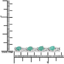 Load image into Gallery viewer, 3.08 Carat Genuine Emerald .925 Sterling Silver Bracelet