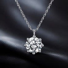 Load image into Gallery viewer, 925 Sterling Silver Plated Platinum Moissanite Necklace 39+5cm for Women