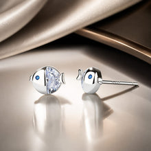 Load image into Gallery viewer, 925 Sterling Silver Earrings with Pavé Setting CZ, Size 0.6*0.7cm, for Women