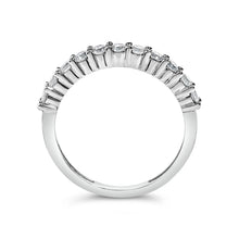 Load image into Gallery viewer, .925 Sterling Silver 1/2 cttw Shared Prong-Set Brilliant Round-Cut Diamond 11 Stone Band Ring (I-J Color, SI2-I1 Clarity) - Size 7