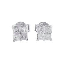 Load image into Gallery viewer, 10k White Gold Diamond Stud Earrings (0.60 cttw, I-J Color, I2-I3 Clarity)