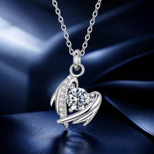 Load image into Gallery viewer, 925 Sterling Silver Moissanite White Gold Plated Necklace for Women, Length 40+5cm