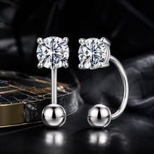 Load image into Gallery viewer, 925 Sterling Silver Moissanite 0.1ct Earrings 1.3cm for Women