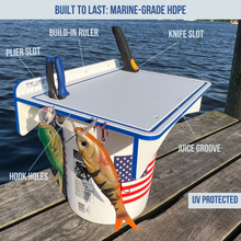Load image into Gallery viewer, Made in the USA | Premium Single Bucket Raised 18" Fillet Table and Cutting Board
