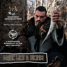 Load image into Gallery viewer, Drinking Horn Set (3) with Iron Stand