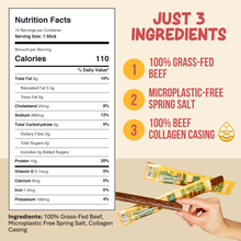 Load image into Gallery viewer, Plain Beef Meat Sticks - 100% Grass-Fed & Finished