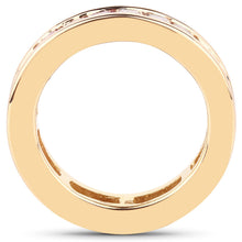 Load image into Gallery viewer, 14K Yellow Gold Plated 4.32 Carat Genuine Multi Sapphire .925 Sterling Silver Ring
