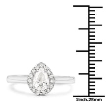 Load image into Gallery viewer, 14K White Gold 0.64 Carat Genuine White Diamond Ring