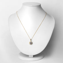 Load image into Gallery viewer, 0.31 Carat Genuine Tanzanite and White Diamond 14K Yellow Gold Pendant