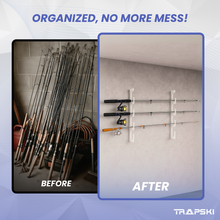 Load image into Gallery viewer, Made in the USA Fishing Rod Rack | Wall or Ceiling Mounted
