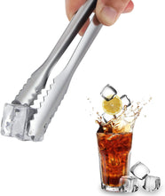 Load image into Gallery viewer, 5 inches Ice Tongs for Ice Bucket, Stainless Steel Ice Tongs with Teeth 6-PACK