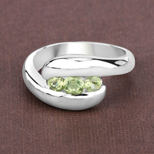 Load image into Gallery viewer, 0.56 Carat Genuine Peridot .925 Sterling Silver Ring