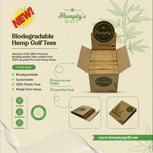 Load image into Gallery viewer, Hempty's Golf® 5 Pack Hemp Golf Tees & BiteMyWood 21 Bag 5 Toothpick Pack The Ultimate Golfer Tool Pack