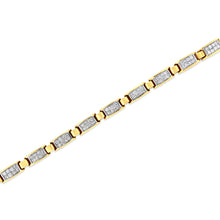 Load image into Gallery viewer, 14K Yellow Gold 2 1/2 Cttw Princess-Cut Diamond Link Tennis Bracelet (H-I Color, SI2-I1 Clarity) - 7.25"
