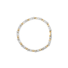 Load image into Gallery viewer, 10K Yellow and White Gold 2.00 Cttw Diamond "S" Link 7" Bracelet (H-I Color, I2-I3 Clarity)