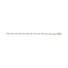 Load image into Gallery viewer, 10K Yellow and White Gold 2.00 Cttw Diamond "S" Link 7" Bracelet (H-I Color, I2-I3 Clarity)
