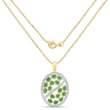 Load image into Gallery viewer, 2.24 Carat Genuine Emerald .925 Sterling Silver Pendant