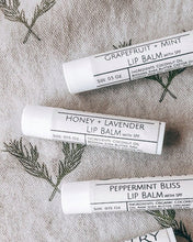 Load image into Gallery viewer, Handpoured Lip Balm w/ SPF 15 | Clean, natural, dry lip balm