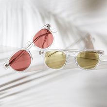 Load image into Gallery viewer, Clear Acetate Square Sunglass with Colored Lenses - Benson