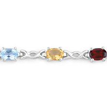 Load image into Gallery viewer, 2.24 Carat Genuine Multi Stone .925 Sterling Silver Bracelet