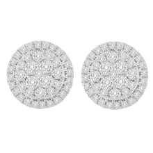 Load image into Gallery viewer, 10K Yellow Gold Round Cut Diamond Earrings (1.5 cttw, H-I Color, I2-I3 Clarity)