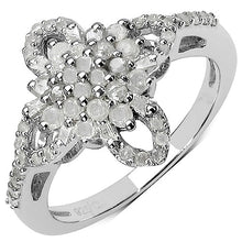 Load image into Gallery viewer, 0.63 Carat Genuine White Diamond & Yellow Diamond .925 Sterling Silver Ring
