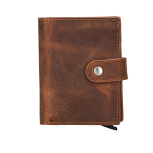 Load image into Gallery viewer, Palertag Zip Mechanical Leather Card Holder with AirTag Slot