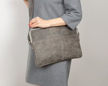 Load image into Gallery viewer, Awe Slim Leather Laptop / Tablet Bag