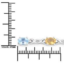 Load image into Gallery viewer, 2.24 Carat Genuine Multi Stone .925 Sterling Silver Bracelet