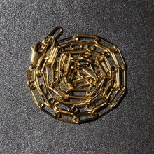 Load image into Gallery viewer, 14K Yellow Gold Wide Paperclip Chain (3.3mm)