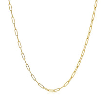 Load image into Gallery viewer, 14K Yellow Gold Fine Paperclip Chain (1.5mm)