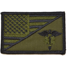 Load image into Gallery viewer, EMT Caduceus Star of Life USA Flag - 2.25x3.5 Patch