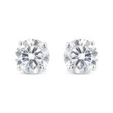Load image into Gallery viewer, 14k White Gold Solitaire Diamond Stud Earrings (1.5 cttw, H-I Color, SI1-SI2 Clarity)
