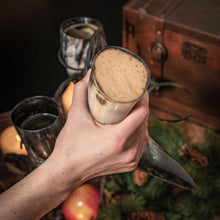 Load image into Gallery viewer, Drinking Horn Set (3) with Iron Stand