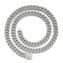Load image into Gallery viewer, 925 Silver Men’s 10mm Moissanite Cuban Link Necklace – 22"